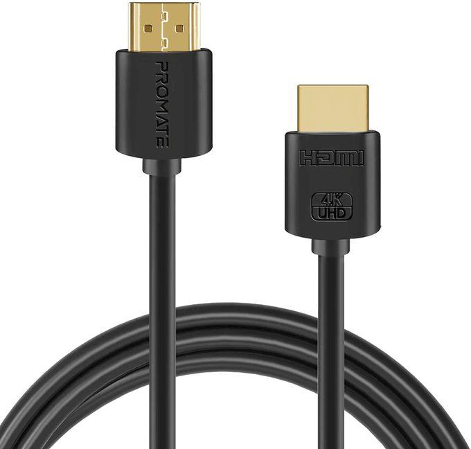 Promate HDMI (Male)-HDMI(Male) Cable With 3D, 4K@60Hz Ultra HD & Ethernet Support, 20M Length, 1YR WRTY