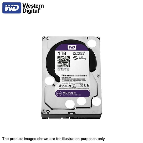 WD 4TB Surveillance IntelliPower SATA 6Gb/s 64MB Cache 3.5 Inch CCTV Hard Disk Drive (Purple)