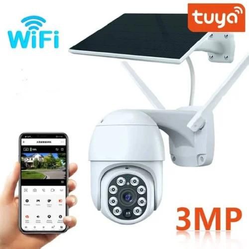 Wi-fi Tuya Smart Solar Powered Ptz Speed Dome Camera