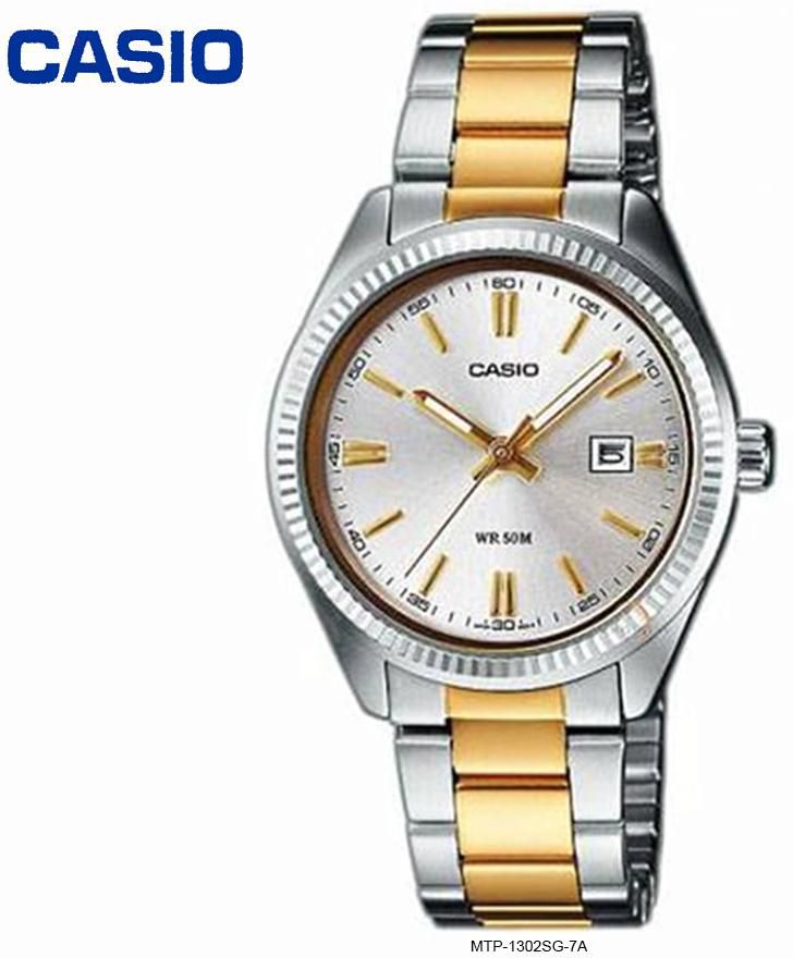 Casio MTP-1302SG Analogue Watches 100% Original &amp; New (Silver/Gold)