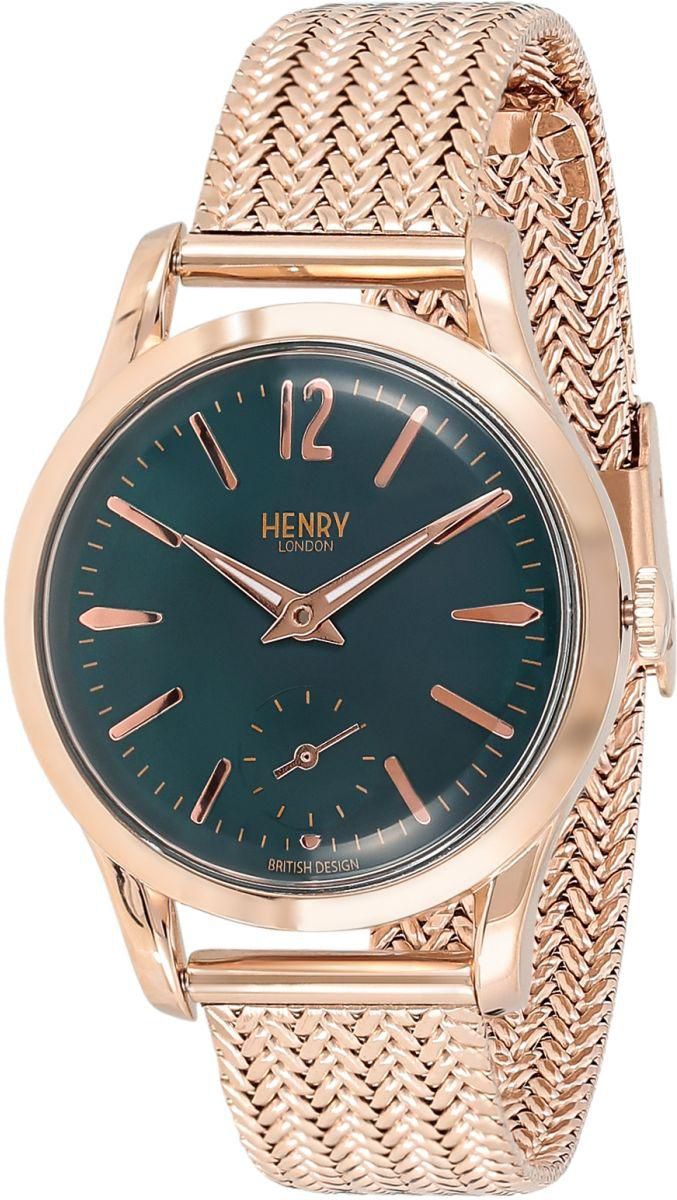 Henry London Women's Green Dial Stainless Steel Band Watch - HL30-UM-0130