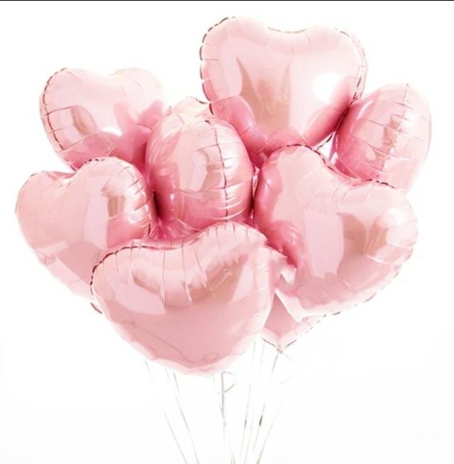 1Pc Light Pink Heart/Love Shaped 18inch Helium Aluminium Foil Balloon