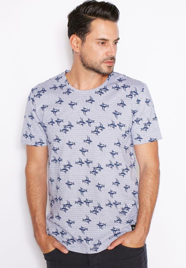 All Over Fish Print T-Shirt