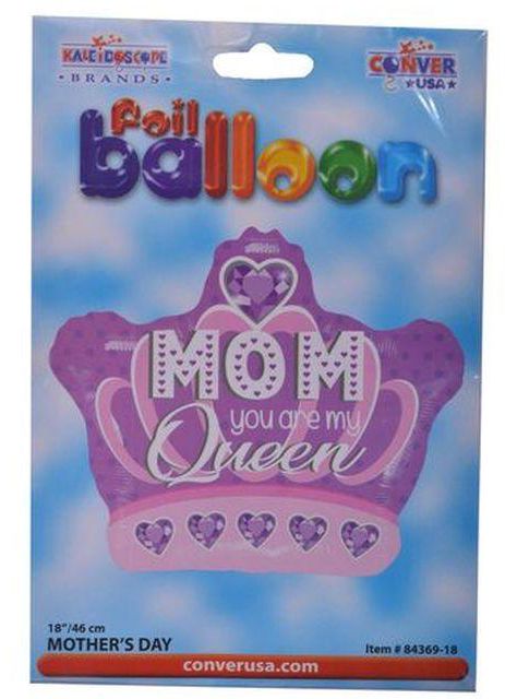 Helium Balloon From Cali De Scope In The Form Of A Crown With A Congratulatory Design Of Mother's Day, Pink