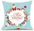 Eissely Merry Christmas Pillow Cases Super Cashmere Sofa Cushion Cover Home Decor