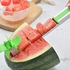 Watermelon Knife Cutter Salad Cutting Tool Kitchen Stainless Steel Fruit Slicer Corer Windmill Shape Watermelon Slicer Kitchen Supplies Zgywmz (Color : Green)