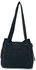 Elegant Leather Handbag + Shoulder + Cross -Black Color- Small Size