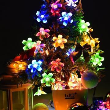 Solar Flower String Lights Waterproof Lamp Garden Decorative Light Patio Wedding Xmas Tree Party colorful color