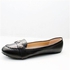 Roov Female Stud Detail Side Buckle Flat Shoes - Black