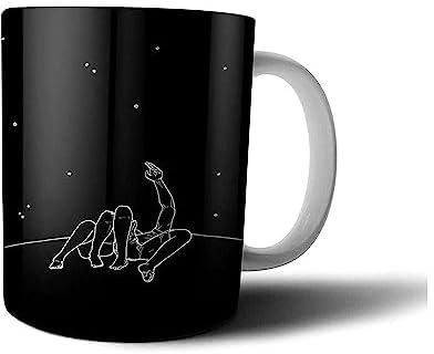 Stars Printed Ceramic Mug - Black and White