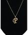 Letter P Pendant, Earrings And Necklace