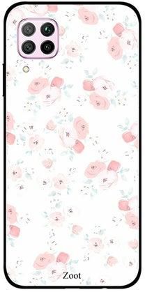 Skin Case Cover -for Huawei Nova 7i Pink White Floral Pattern Pink White Floral Pattern