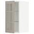 METOD Wall cabinet w shelves/glass door, white/Vedhamn oak, 30x60 cm - IKEA