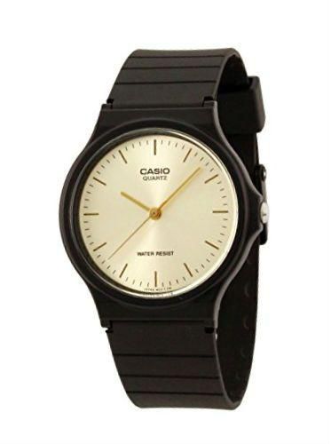 Casio Classic Unisex Gold Dial Resin Band Watch - MQ-24-9E