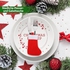 Figarge Pack of 1 Christmas Cutlery Holder Christmas Table Decoration Dinner Decoration Mini Socks Christmas Table Dish Holder Bag Christmas Table Decoration for Christmas Tree (Red-1 Piece)