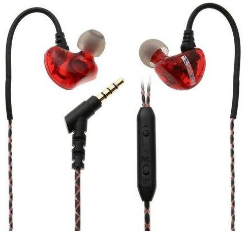 Vakind M7 Wired In-Ear Stereo Sports Earphone With Wire Control Microphone(Red)