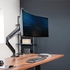 VIVO Premium Aluminum Heavy Duty Monitor Arm for Ultrawide Monitors up to 49 inches and 33 lbs, Single Desk Mount Stand, Pneumatic Height, Max VESA 100x100, Black, STAND-V101G1