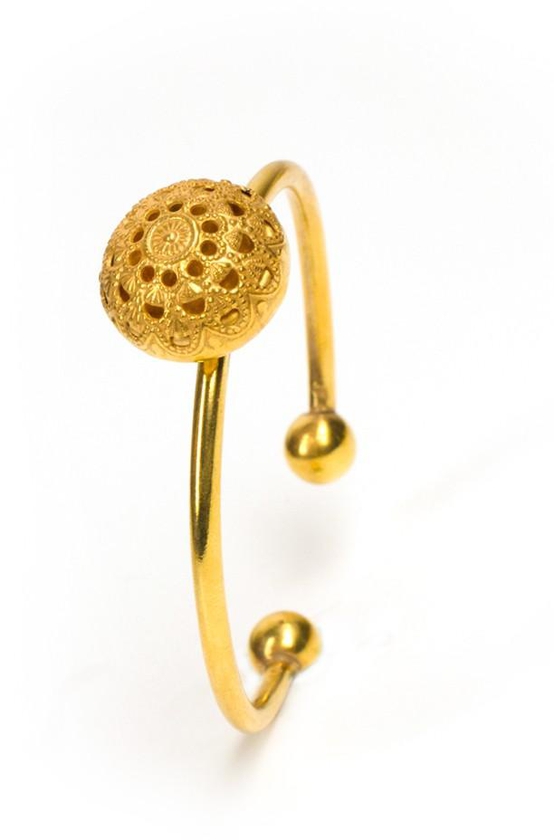Vintage Gold Button Dot Bracelet