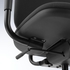 SMÖRKULL Office chair with armrests - Gräsnäs dark grey