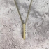 Gold Hot Classic Pillar Pendant Stainless Steel Cuban Chain Necklace Jewelry For Men And Women