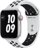 Apple Watch Nike SE GPS + Cellular, 44MM Silver Aluminium Case with Pure Platinum/Black Nike Sport B