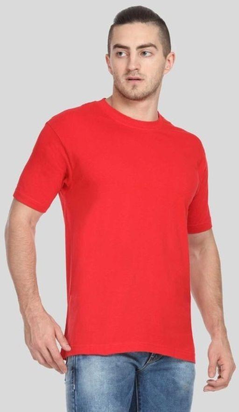 Custom Fits Men’s Round Neck T-Shirt Red