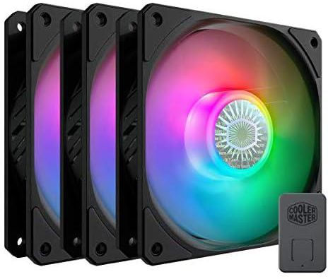 Cooler Master SickleFlow 120 V2 ARGB 3in1 Square Frame Fan, ARGB 3-Pin Customizable LEDS, Air Balance Curve Blade, Sealed Bearing, 120mm PWM Control for Computer Case & Liquid Radiator