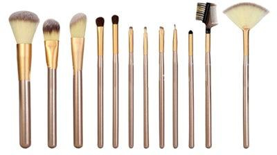 12-Piece Makeup Brush Set Multicolour