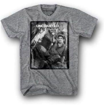 Uncharted 4 JR Drake T-shirt Marl Grey Marl Drake Grey (L)
