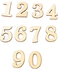 Creative Wooden Number for Decoration Beige