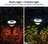 كشاف حديقة خارجي LED يعمل بالطاقة الشمسية مقاومة للماء بألوان RGB