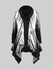 Plus Size White Black Stripes Zebra Print Ruched Belt Handkerchief T-shirt - M | Us 10