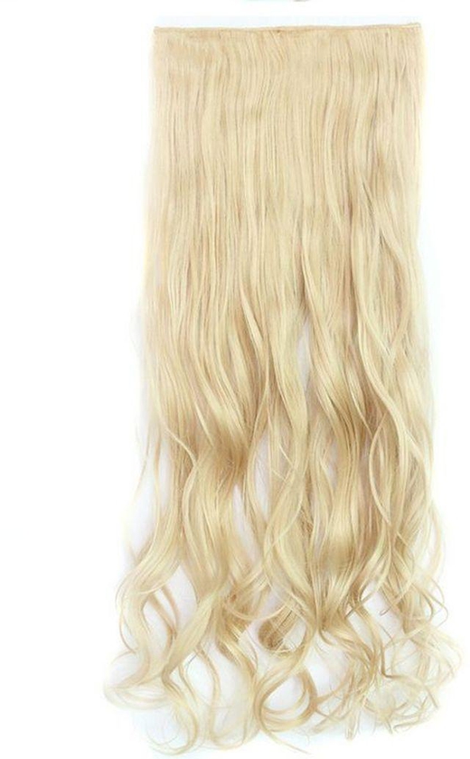 5018-6 Fluffy Long Curly Hair Extension - Medium Blonde