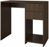 BRV Moveis Computer Desk With Two Drawers And One Shelf, Brown - 90 x 81 x 45 cm