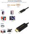 USB C to HDMI 4K @60Hz, CableCreation 10Feet Type C (Compatible Thunderbolt 3) to HDMI Cable, Compatible with MacBook Pro 2017,iPad Pro/Mac Mini 2018,Chromebook Pixel,Yoga 920,Samsung S8, Black/3M