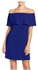 Kenancy Women Off The Shoulder Ciffon Dress - Sapphire Blue