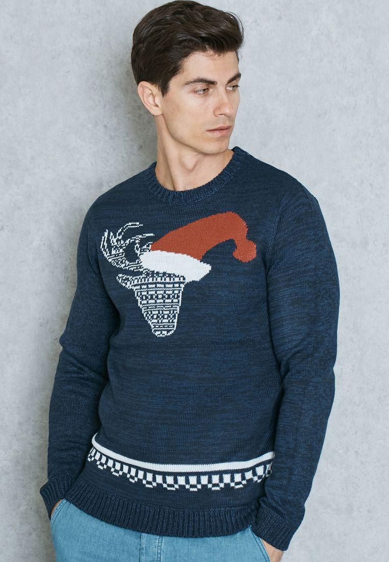 Santa Print Sweater