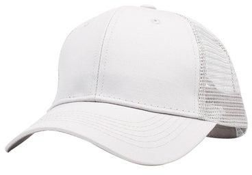 قبعة بيسبول أبيض/رمادي
