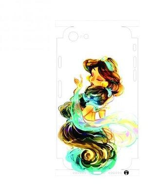 Printed Back Phone Sticker With The Edges For Iphone 8 Aladdin & Princess Jasmine From Aladdin Movie By Disney