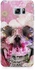 Pink Colured Colored Skull Flowered 3mm Unique Vibrant High Resolution ShockProof Phone Case for Samsung S6 Edge
