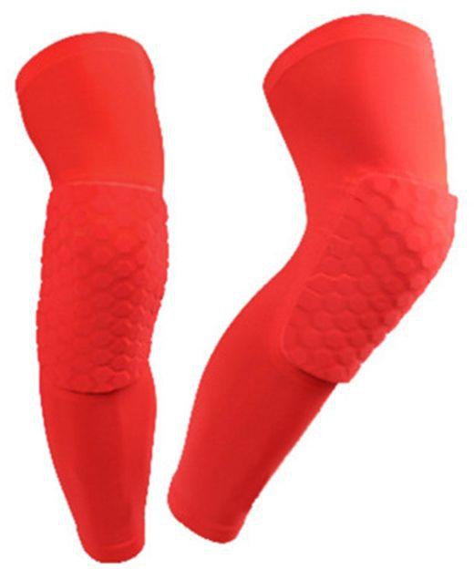 Generic Long Knee Pads Protector Brace Support Guards Knee Guard Gym Padded Sports Red (Intl) (Intl)