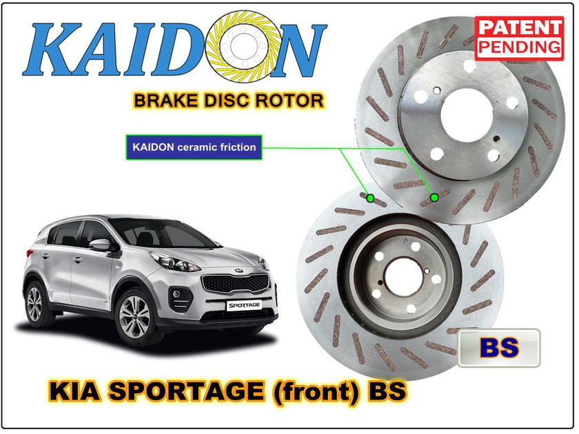 Kaidon-Brake KIA Sportage Disc Brake Rotor (Front) Type "BS" Spec