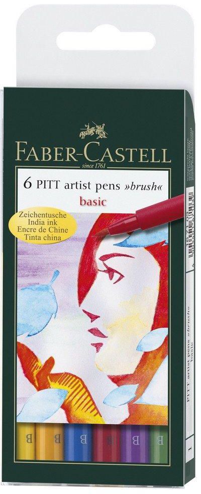 India ink PITT artist pen B box of 6 'basic'