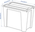 SAMLA Box with lid - transparent 57x39x42 cm/65 l