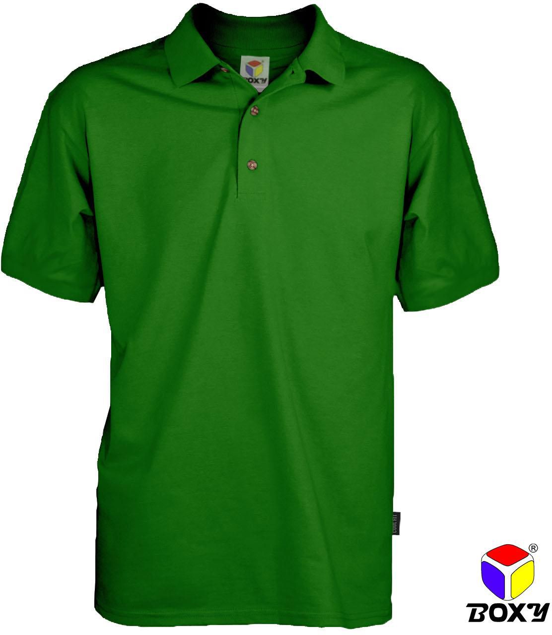 Boxy Microfiber Classic Short Sleeve Polo Shirts - 7 Sizes (Irish Green)