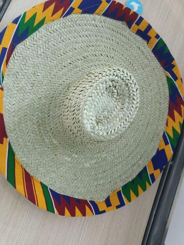 Fashion Beach Hat With Ankara Piece