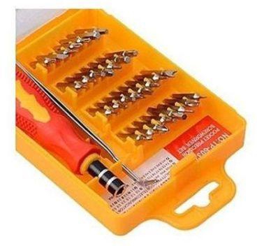 Reliable 32-In-1 Precision Handle Screwdriver Set - Sliver & Yellow