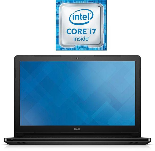 Dell لاب توب انسبايرون 15-5559 - معالج انتل كور i7 - 8 جيجابايت رام - هارد ديسك 1 تيرابايت- معالج رسومات 2 جيجابايت - شاشة 15.6 بوصة عالية الجودة - DOS - أسود