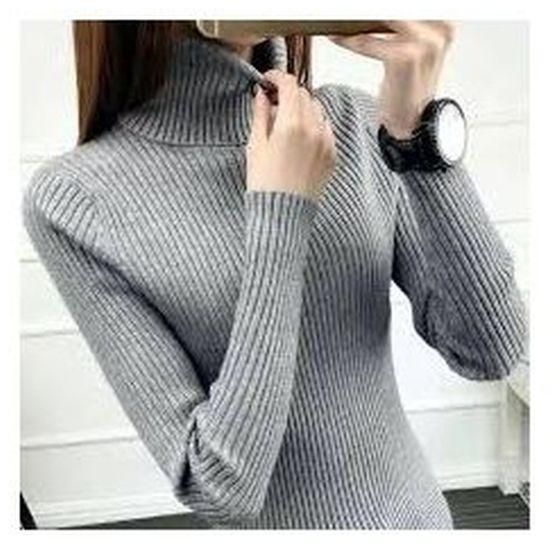 Fashion Gray Ladies Turtle Neck , Pull Neck (For All Wear)