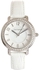 Guy Laroche Women&#39;s White/Mother Of Pearl Dial Leather Band Watch - L2010-01